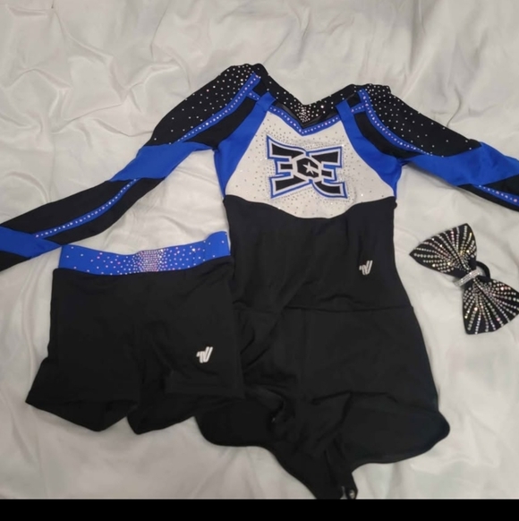 Varsity Other - Blue and Black Kids Cheer Uniform